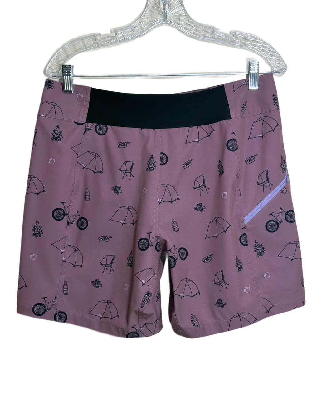 Wild Rye Ruby Mountain Bike Shorts in Camp Mauve Print - Picture 3 of 9
